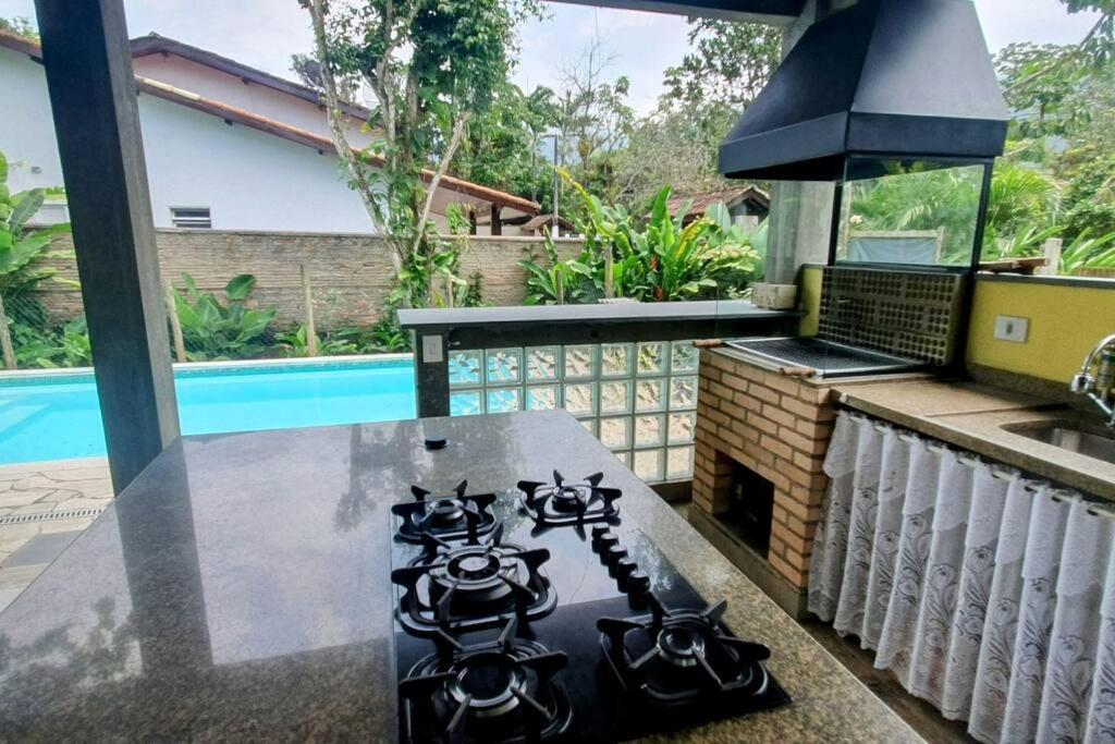 Itamambuca A Beira Mar Com Piscina Villa Ubatuba Exterior foto